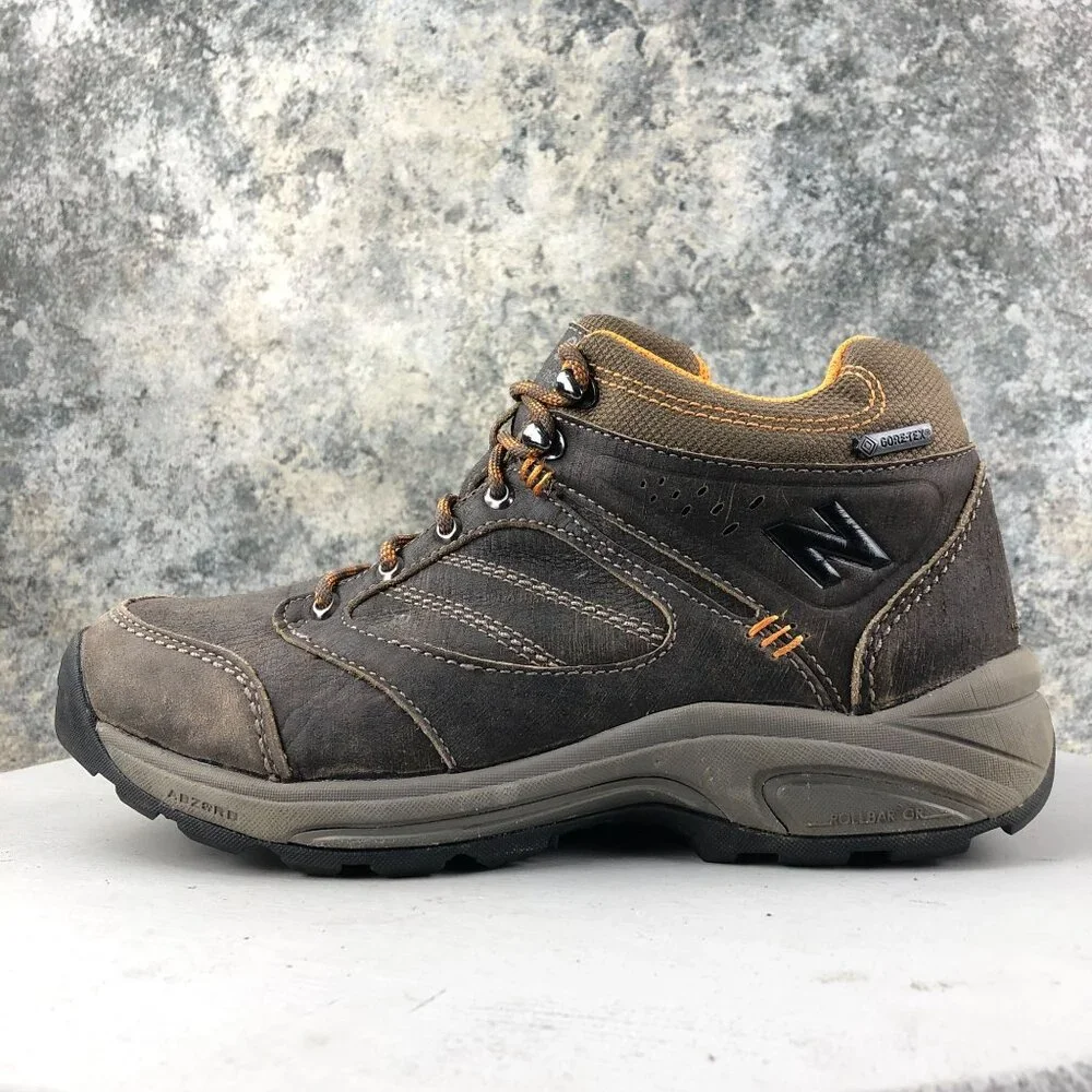 New Balance Mens Size 9 2E 1596 Brown Leather Gore-Tex GTX Hiking Boots MW1569BO